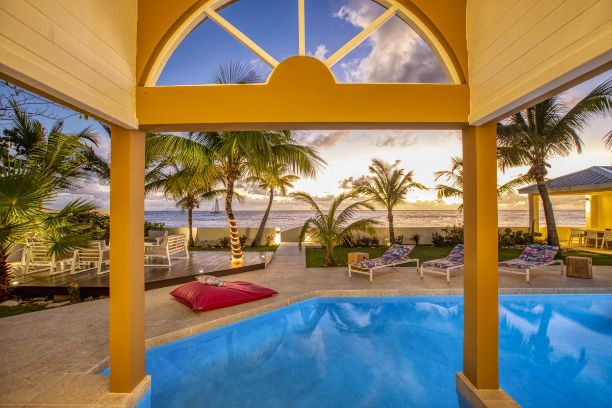 72_Location villa 4 chambres Beacon Hill Saint Martin - coucher de soleil